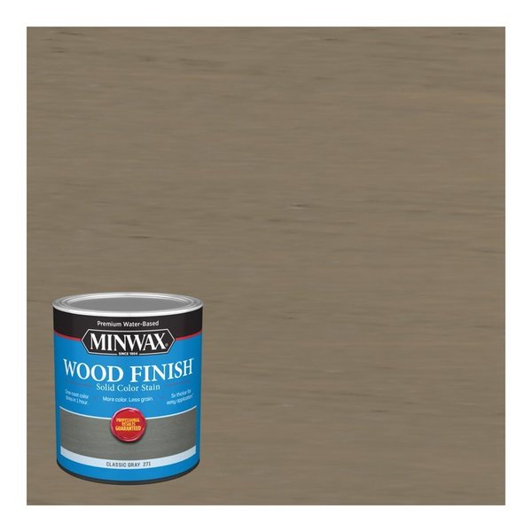 Polycrylic Minwax Wood Finish Solid Classic Gray Water-Based Wood Stain 1 qt 108210000